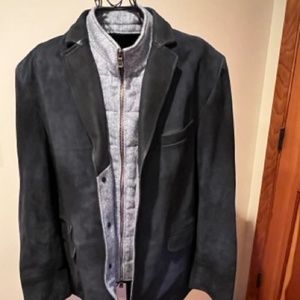 Q by Flynt Black Leather Coat